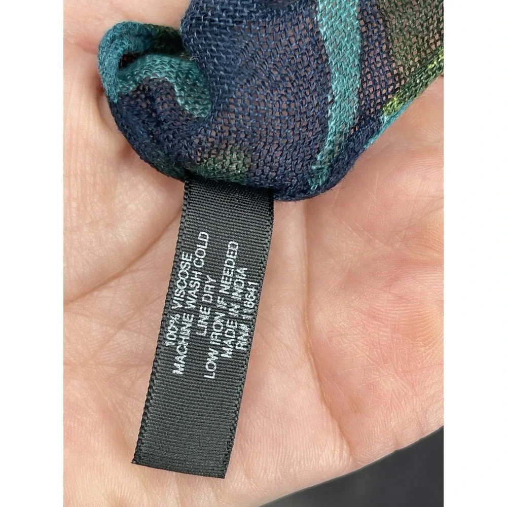 Lane Bryant Women's Lightweight Abstract Print‎ Scarf Wrap Shawl Blue Green